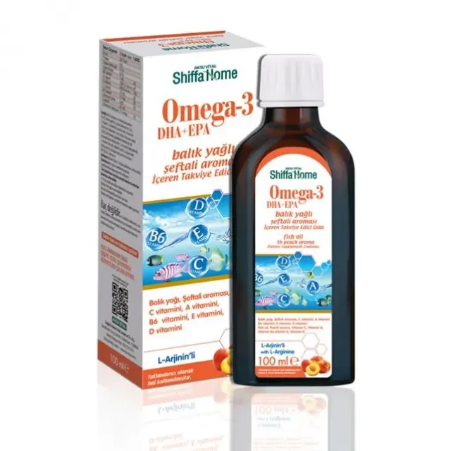 Shf Omega 3 Şeftali Aromalı Şurup 100 Ml