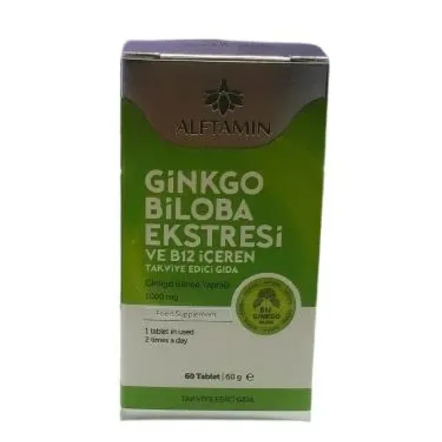 Alftamin Ginkgo Bloba Ektresi Ve B12  İçeren  Tablet 60 Lı 1000 Mg