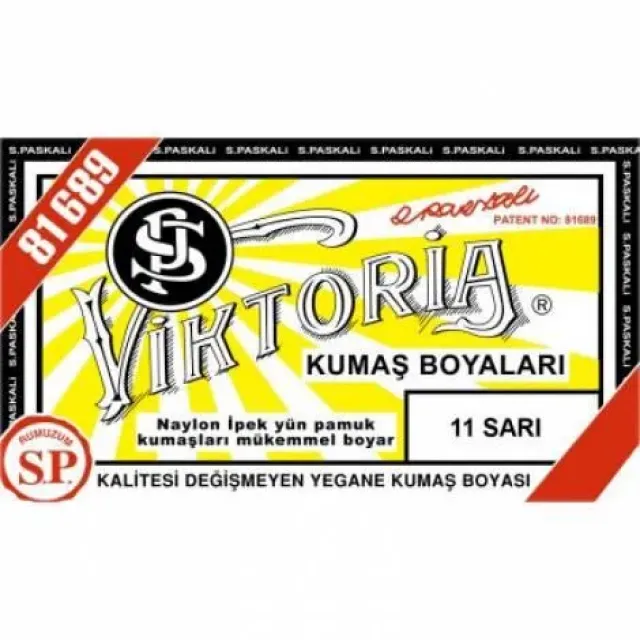 11 Kumaş Boyası Viktoria Sarı