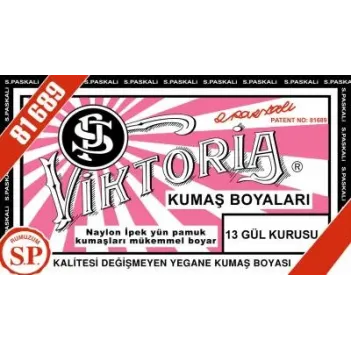 13 Kumaş Boyası Viktoria Gül Kurusu