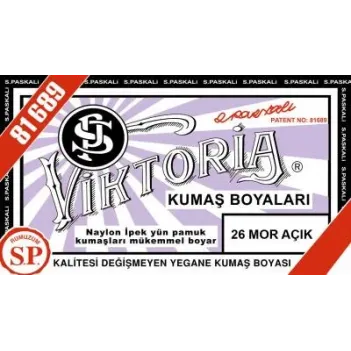 26 Kumaş Boyası Viktoria Mor Açık