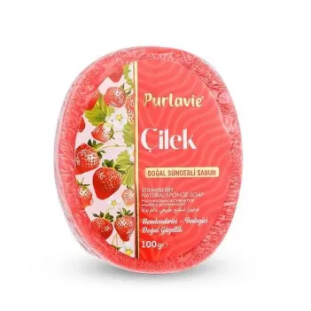 Purlavie Süngerli Çilek Sabun 100 Gr