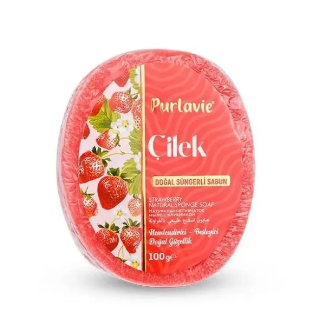 Purlavie Süngerli Çilek Sabun 100 Gr
