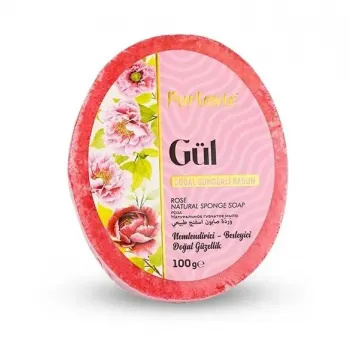 Purlavie Süngerli Gül Sabun 100 Gr