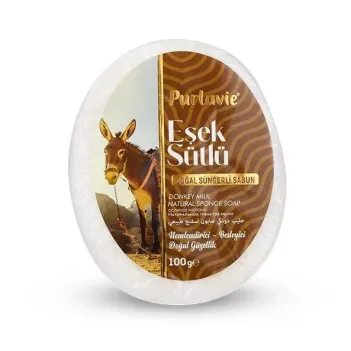 Purlavie Süngerli Eşek Sütlü Sabun 100 Gr
