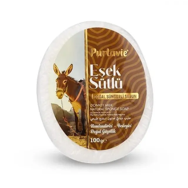 Purlavie Süngerli Eşek Sütlü Sabun 100 Gr